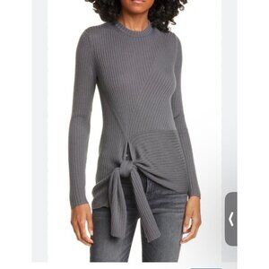 Brochu Walker Dean women’s Blouse Wool Gray size medium color Gray long sleeve